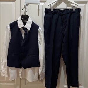 Kids Navy Vest and Pants Set